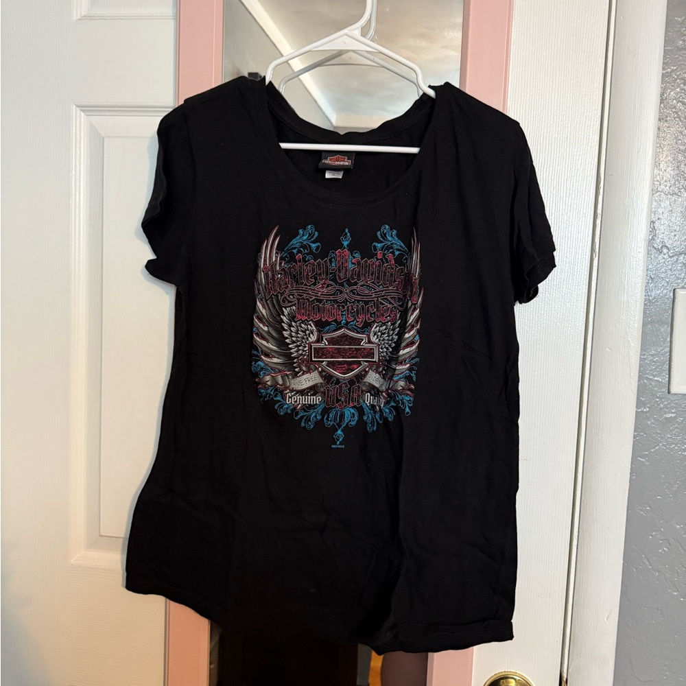 Harley-Davidson Black Short Sleeve Tee with Graphic